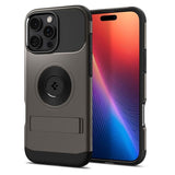 iPhone 16 Pro Max Spigen Slim Armor Deksel m. Kickstand - MagSafe Kompatibelt - Gunmetal