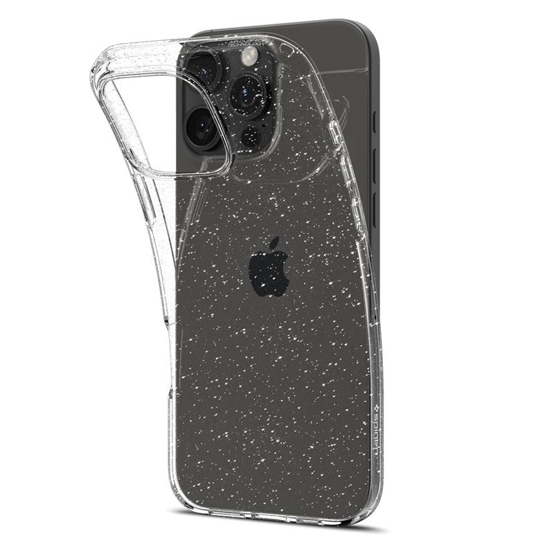 iPhone 16 Pro Max Spigen Liquid Crystal Glitter Deksel - Gjennomsiktig