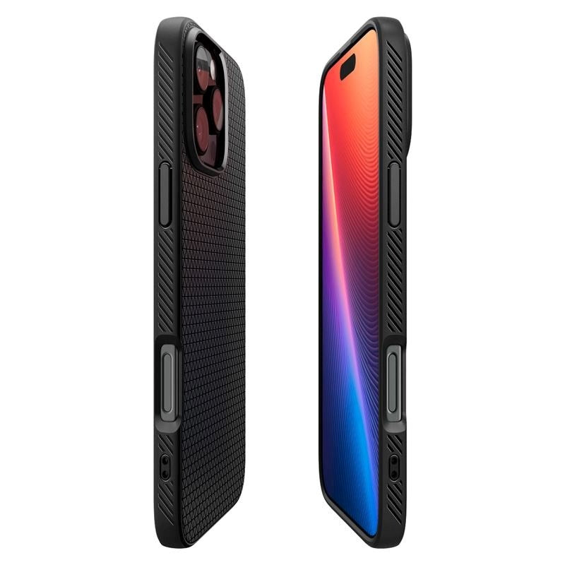 iPhone 16 Pro Spigen Liquid Air Deksel - Svart