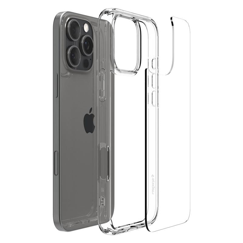 iPhone 16 Pro Spigen Crystal Hybrid Deksel - Gjennomsiktig