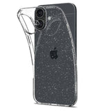 iPhone 16 Spigen Liquid Crystal Glitter Deksel - Gjennomsiktig