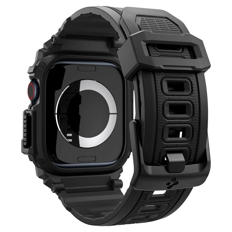 Spigen Rugged Armor Pro Apple Watch (38/40/SE/41/42 mm) Rem m. Deksel - Svart