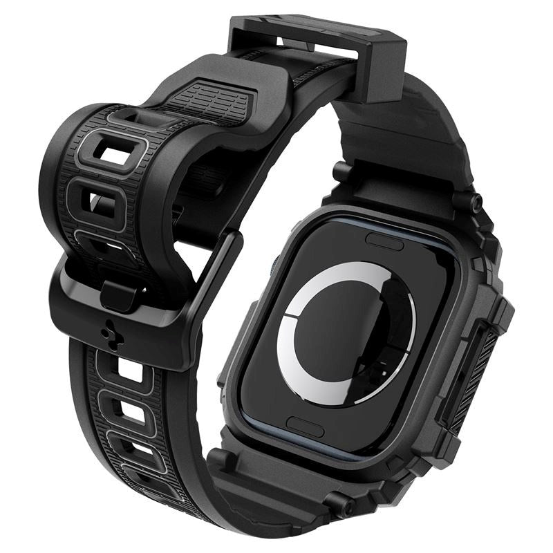 Spigen Rugged Armor Pro Apple Watch (38/40/SE/41/42 mm) Rem m. Deksel - Svart