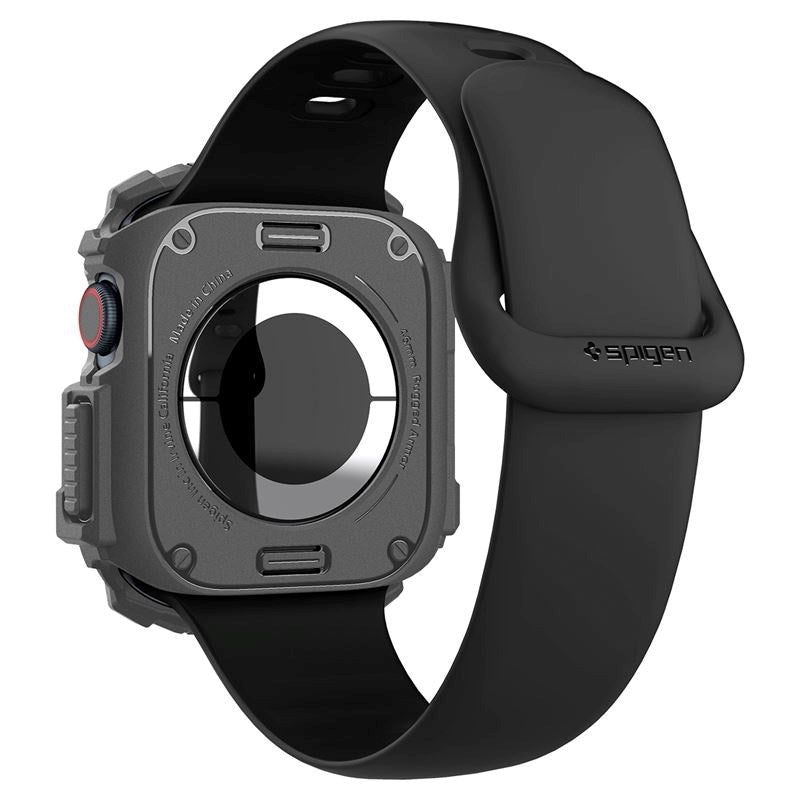 Apple Watch 10 (46mm) Spigen Rugged Armor Deksel - Fleksibel Plast - Mørkegrå