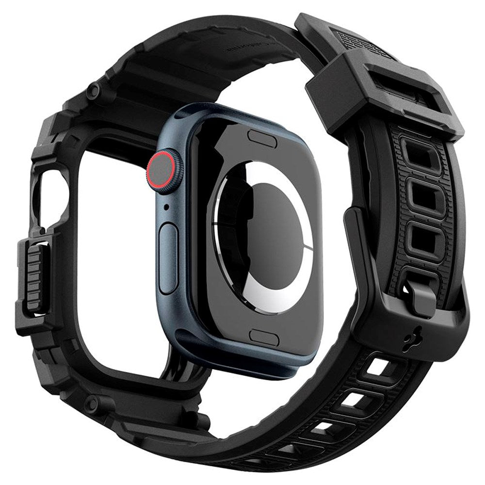 Apple Watch 10 (46mm) Spigen Rugged Armor Pro Rem m. Deksel - Svart