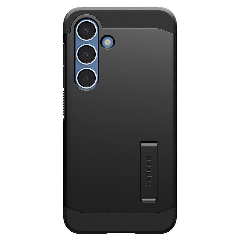 Samsung Galaxy S25 Spigen Tough Armor Hybrid Deksel m. Stativfunksjon - MagSafe Kompatibel - Svart