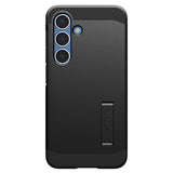 Samsung Galaxy S25 Spigen Tough Armor Hybrid Deksel m. Stativfunksjon - MagSafe Kompatibel - Svart