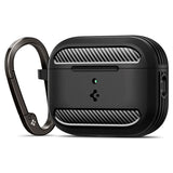 Apple AirPods Pro (3. gen.) Spigen Rugged Armor Deksel - Matte Black