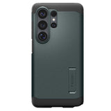Samsung Galaxy S26 Ultra Spigen Tough Armor Hybrid Deksel m. Stativfunksjon - MagSafe Kompatibel - Grønn