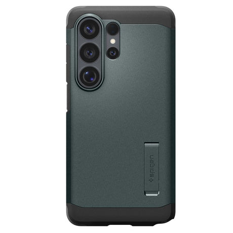 Samsung Galaxy S26 Ultra Spigen Tough Armor Hybrid Deksel m. Stativfunksjon - MagSafe Kompatibel - Grønn