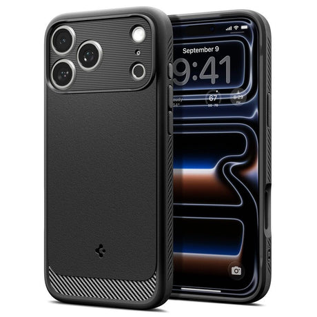 iPhone 18 Pro Max / 17 Pro Max Spigen Rugged Armor Deksel - MagSafe Kompatibel - Svart