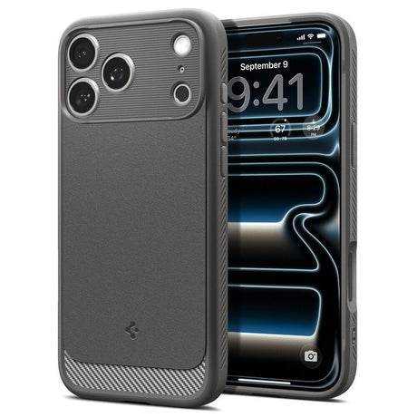 iPhone 18 Pro Max / 17 Pro Max Spigen Rugged Armor Deksel - MagSafe Kompatibel - Grå
