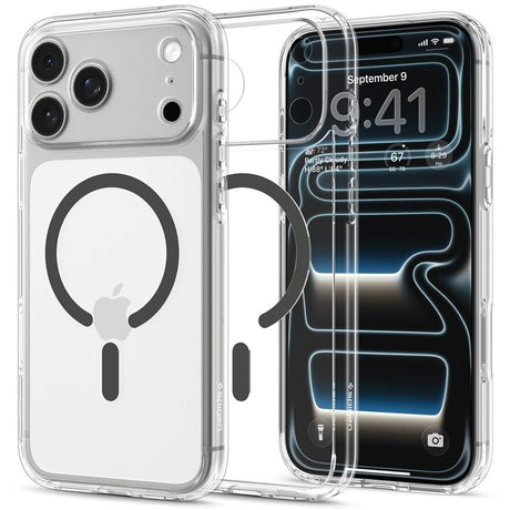 iPhone 18 Pro Max / 17 Pro Max Spigen Ultra Hybrid Deksel - MagSafe Kompatibel - Gjennomsiktig / Grå