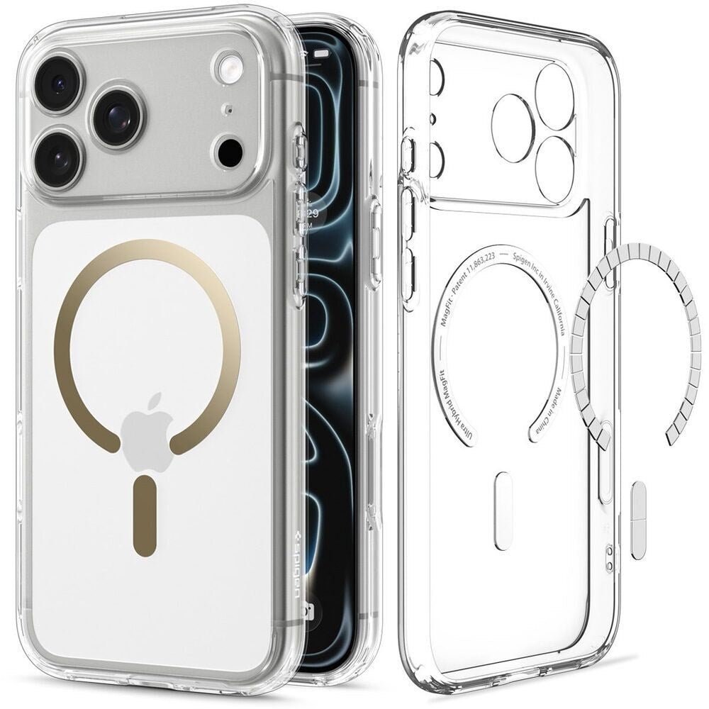 iPhone 18 Pro Max / 17 Pro Max Spigen Ultra Hybrid Deksel - MagSafe Kompatibel - Gjennomsiktig / Gull