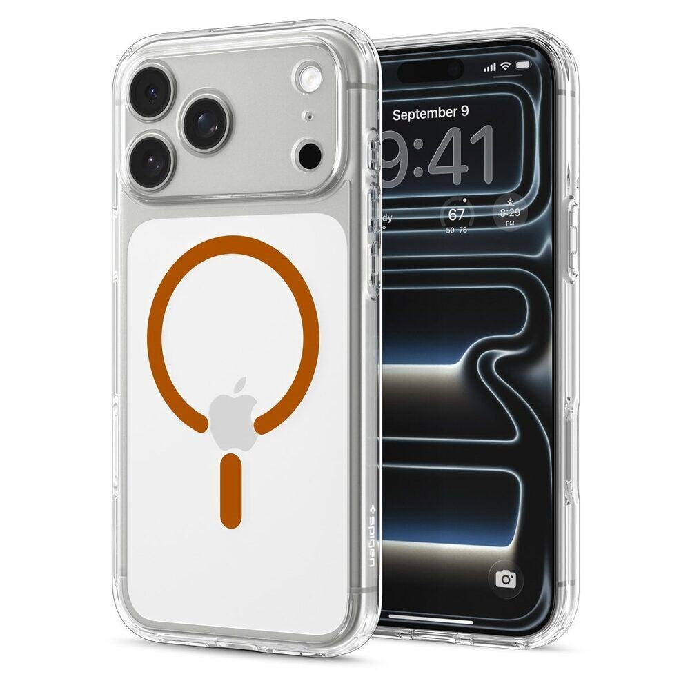 iPhone 18 Pro Max / 17 Pro Max Spigen Ultra Hybrid Deksel - MagSafe Kompatibel - Gjennomsiktig / Oransje