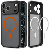 iPhone 18 Pro / 17 Pro Spigen Ultra Hybrid Deksel - MagSafe Kompatibel - Matt Svart / Oransje