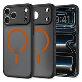 iPhone 18 Pro / 17 Pro Spigen Ultra Hybrid Deksel - MagSafe Kompatibel - Matt Svart / Oransje