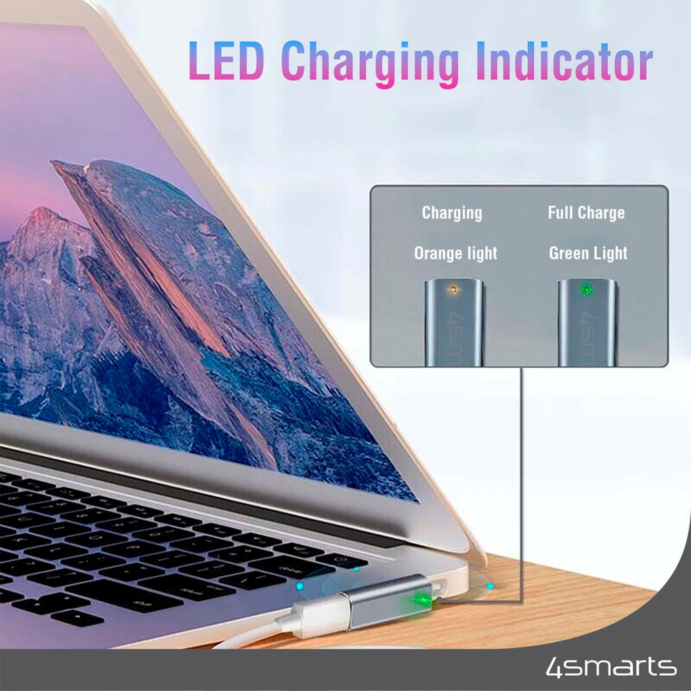 USB-C PD 100W til Magsafe 2 Adapter 4smarts - Sølv