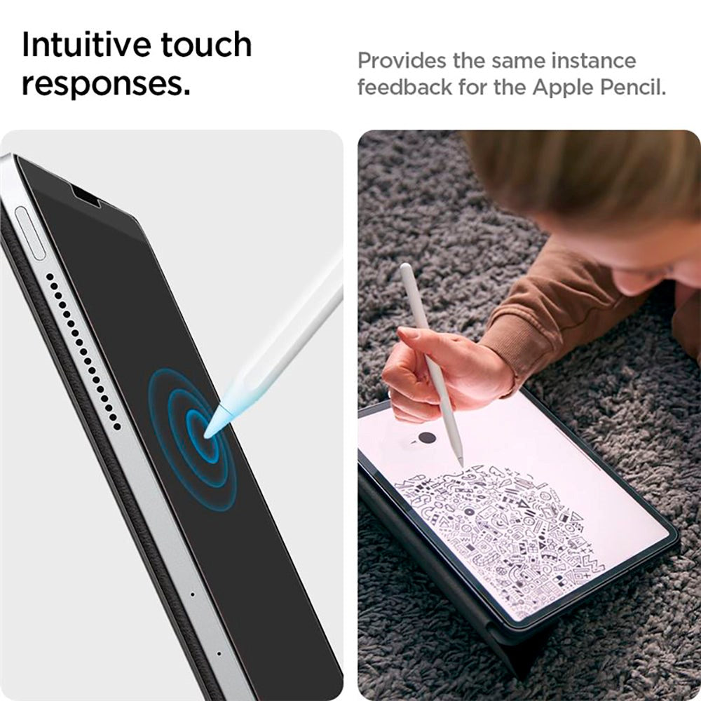 Spigen iPad Air (2022 / 2020) / Pro 11 (2022 / 2021 / 2020 / 2018) Paper Touch Beskyttelsesfilm - Case-Friendly - Gjennomsiktig