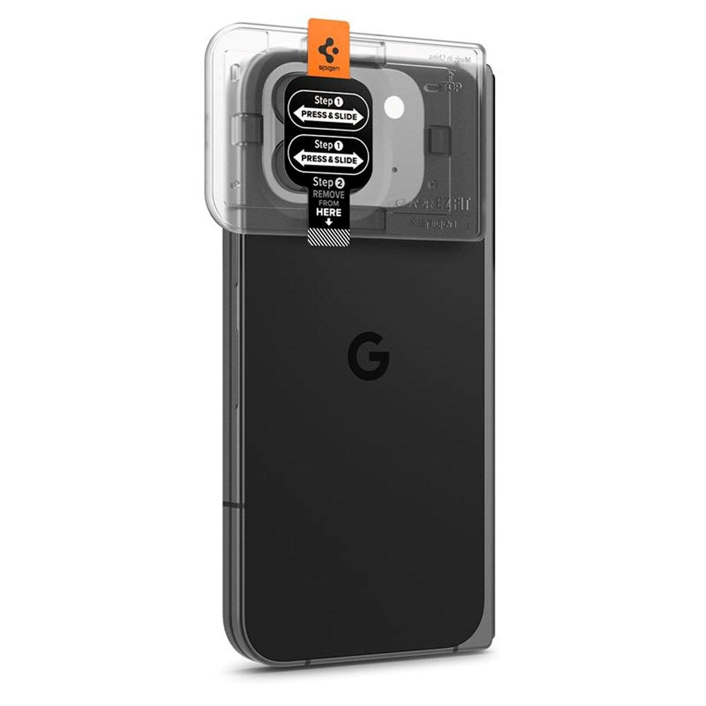 Spigen Herdet Glass Kameralinsebeskyttelse - Google Pixel 9 Pro Fold - 2 Pack - Gjennomsiktig