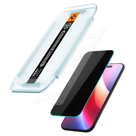 iPhone Air Spigen Glass tR EZ Fit Skjermbeskyttelsesglass - Privacy Funksjon - 2 stk - Gjennomsiktig