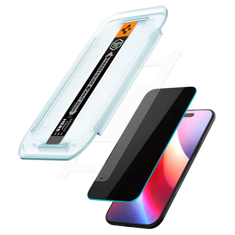 iPhone Air Spigen Glass tR EZ Fit Pro HD Skjermbeskyttelsesglass - Privacy Funksjon - Gjennomsiktig