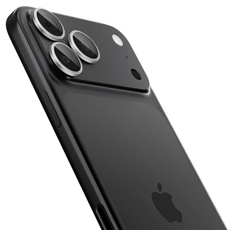 iPhone 17 Pro / 17 Pro Max / 16 Pro / 16 Pro Max / 15 Pro / 15 Pro Max / 14 Pro / 14 Pro Max Spigen Glass tR EZ Fit Optik Pro Kameralinsebeskyttelsesglass - 2 stk - Sølv
