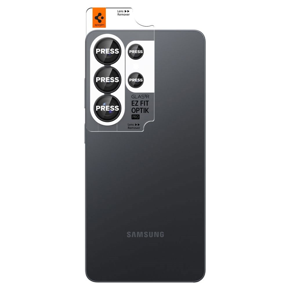 Samsung Galaxy S26 Ultra Spigen Glass tR EZ Fit Optik Pro Kameralinsebeskyttelsesglass - 2 stk - Svart