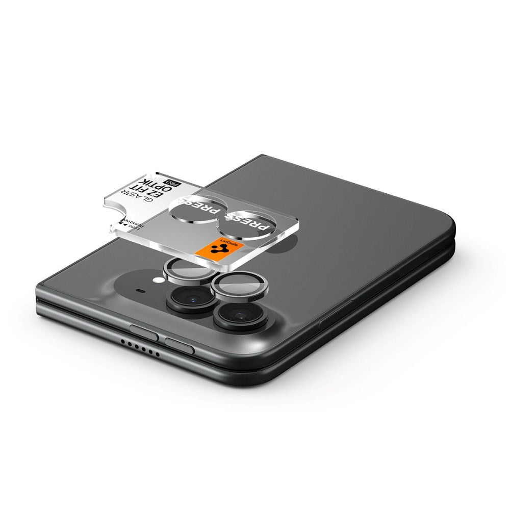 iPhone Duo Spigen Glass tR EZ Fit Optik Pro Kameralinsebeskyttelse - 2 stk - Hvit