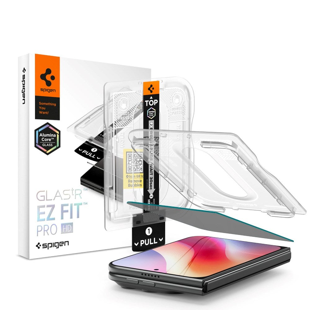 iPhone Duo Spigen Glass tR EZ Fit Pro HD Privacy Beskyttelsesglass - Gjennomsiktig