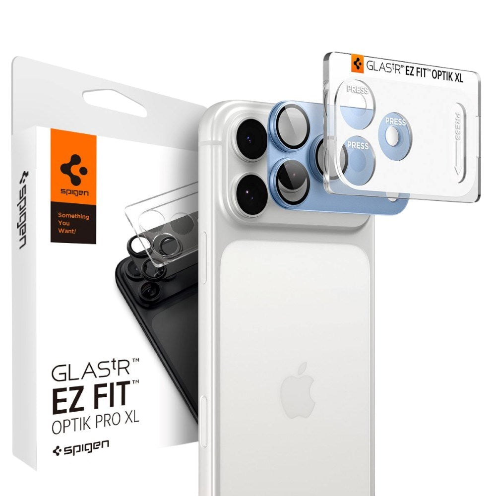 iPhone 18 Pro Spigen Glass tR EZ Fit Optik Pro XL Kameralinsebeskyttelse - Blå