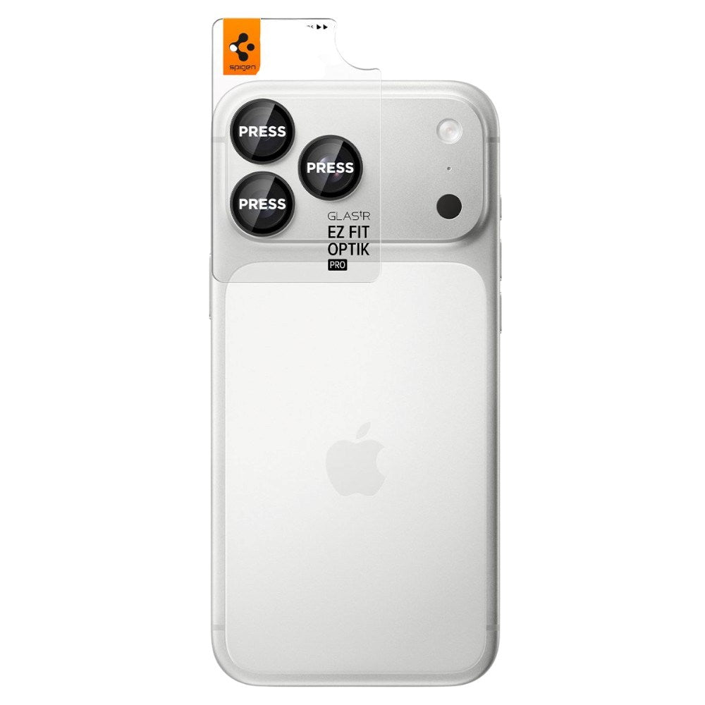 iPhone 18 Pro / 18 Pro Max Spigen Glass tR EZ Fit Optik Pro Kameralinsebeskyttelse - 2 stk - Grå