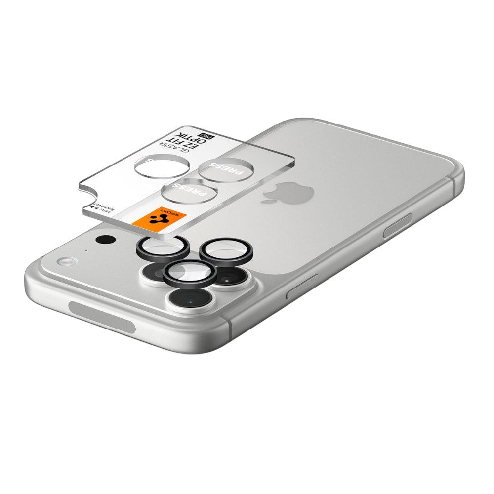 iPhone 18 Pro / 18 Pro Max Spigen Glass tR EZ Fit Optik Pro Kameralinsebeskyttelse - 2 stk - Grå