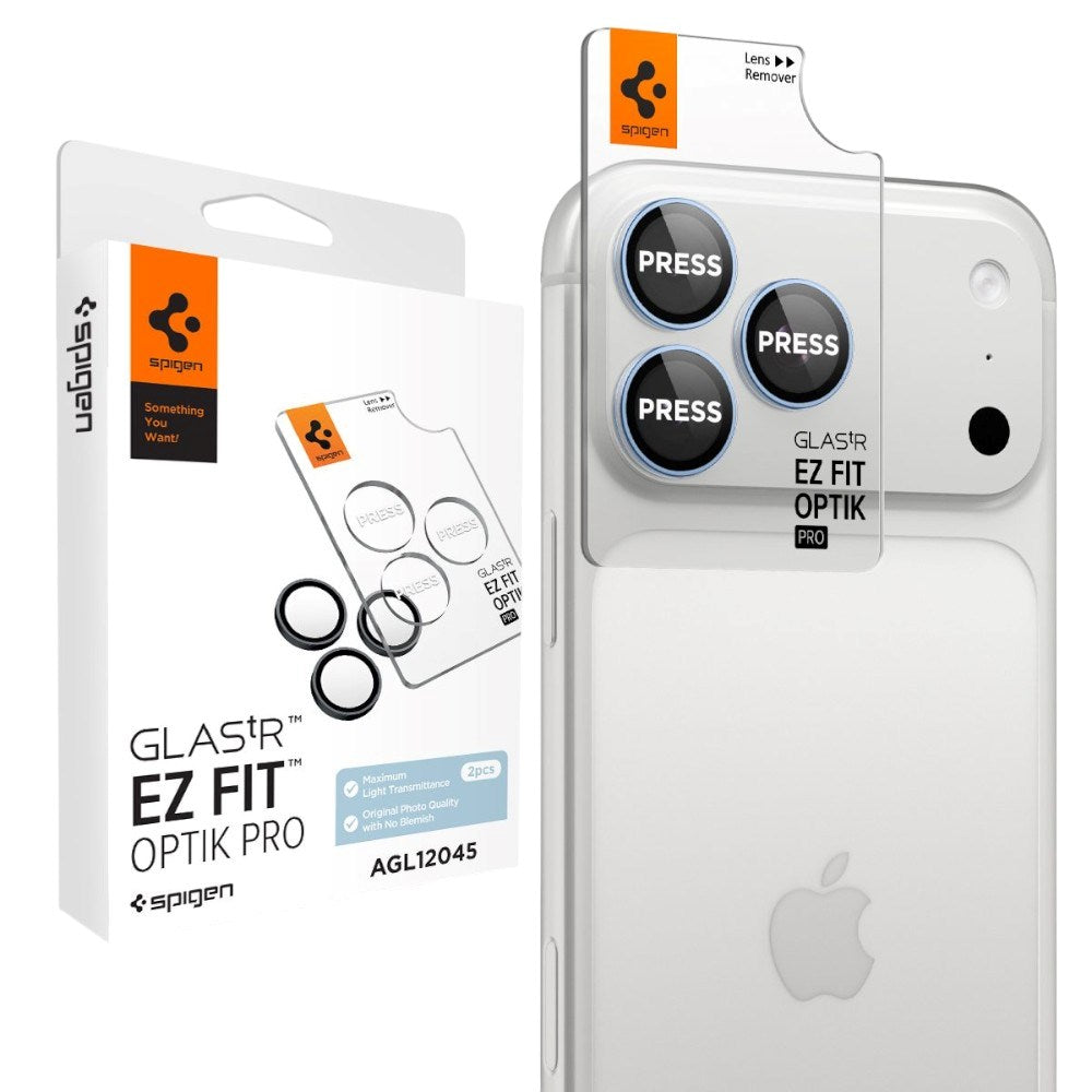 iPhone 18 Pro / 18 Pro Max Spigen Glass tR EZ Fit Optik Pro Kameralinsebeskyttelse - 2 stk - Blå