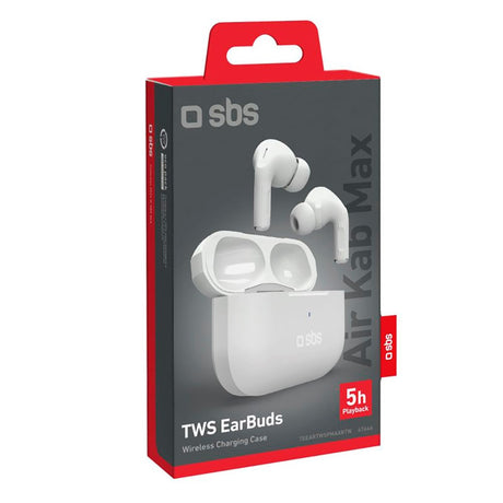 SBS Air Kab Max True Wireless In-Ear Bluetooth Hodetelefoner - Hvit