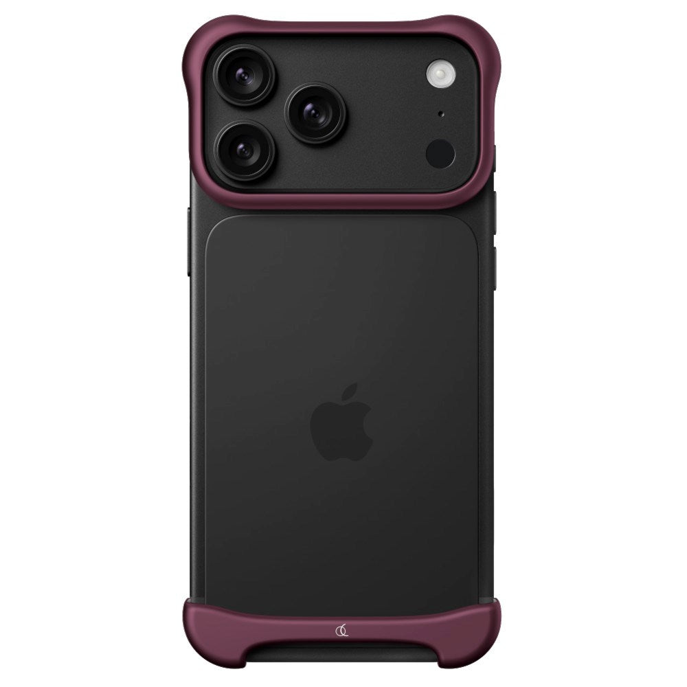 iPhone 18 Pro Max Arc Pulse Aluminum Bumper Deksel - Matte Dark Red