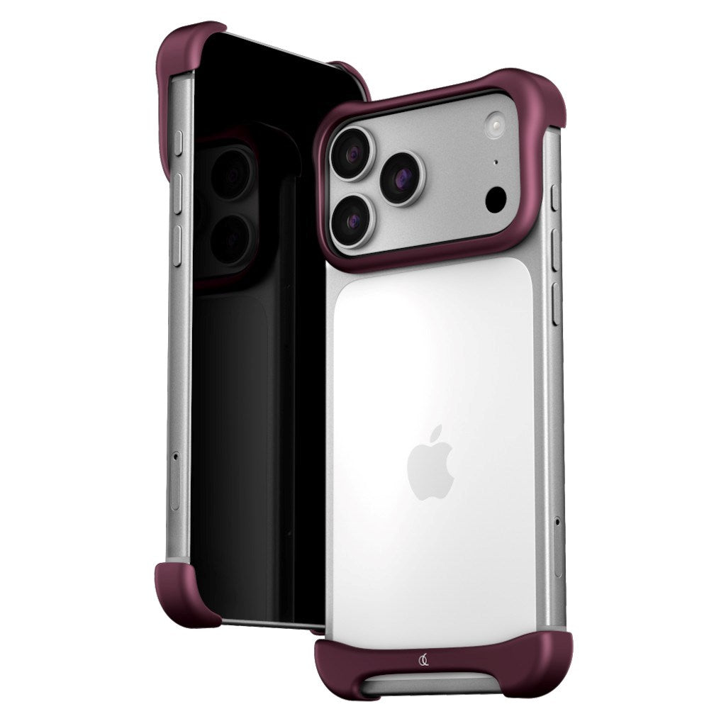 iPhone 18 Pro Arc Pulse Aluminum Bumper Deksel - Matte Dark Red