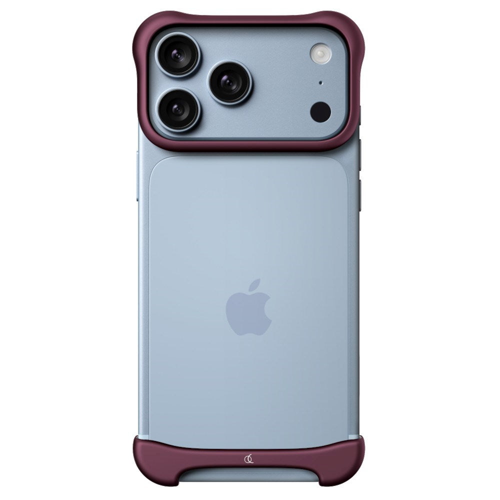 iPhone 18 Pro Max Arc Pulse Aluminum Bumper Deksel - Matte Dark Red