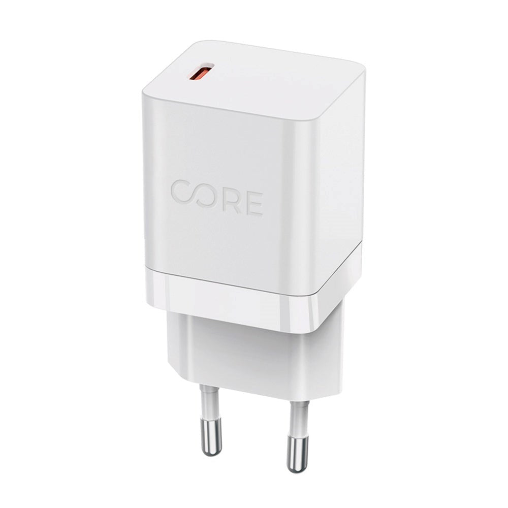 Forever Core 20W Vegglader med USB-C - Power Delivery - Hvit