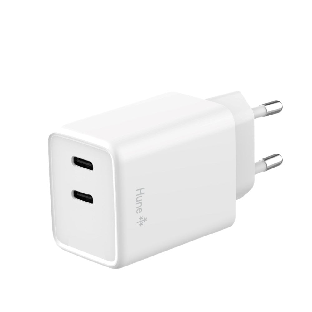 Hune Huron 45W Vegglader med 2 x USB-C - Hvit