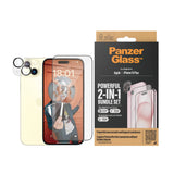 iPhone 15 Plus PanzerGlass 2-i-1 Bundle m. EasyAligner - Skjermbeskyttelse (UWF) / Kamerabeskyttelse - Gjennomsiktig / Svart