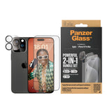 iPhone 15 Pro Max PanzerGlass 2-i-1 Bundle m. EasyAligner - Skjermbeskyttelse (UWF) / Kamerabeskyttelse - Gjennomsiktig / Svart