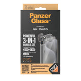 iPhone 15 Pro PanzerGlass 3-i-1 Bundle m. EasyAligner - Skjermbeskyttelse (UWF) / Deksel / Kamerabeskyttelse - Gjennomsiktig / Svart