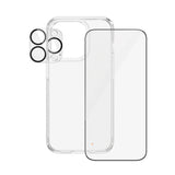 iPhone 15 Pro PanzerGlass 3-i-1 Bundle m. EasyAligner - Skjermbeskyttelse (UWF) / Deksel / Kamerabeskyttelse - Gjennomsiktig / Svart