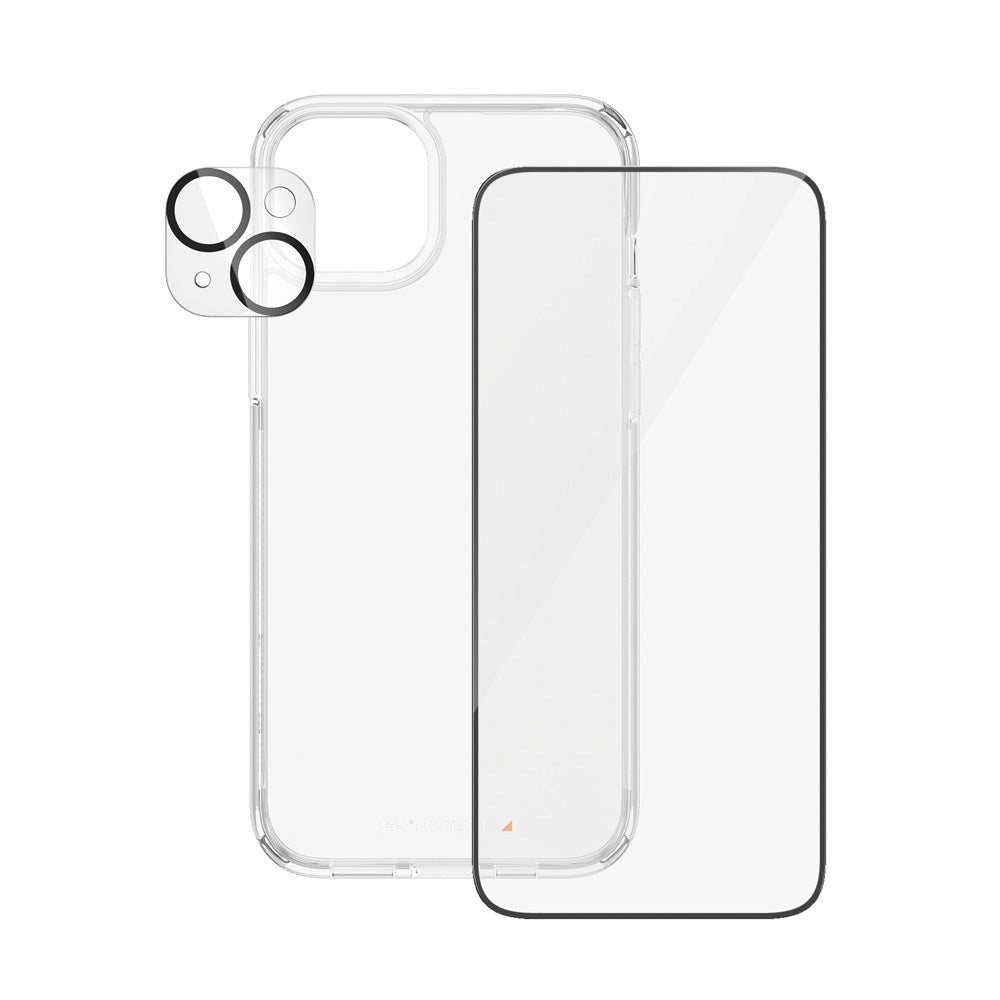 iPhone 15 Plus PanzerGlass 3-i-1 Bundle m. EasyAligner - Skjermbeskyttelse (UWF) / Deksel / Kamerabeskyttelse - Gjennomsiktig / Svart