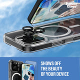iPhone 16 Pro PanzerGlass 3-i-1 Bundle m. EasyAligner - Skjermbeskyttelse (UWF) / Deksel / Kamerabeskyttelse - Gjennomsiktig / Svart