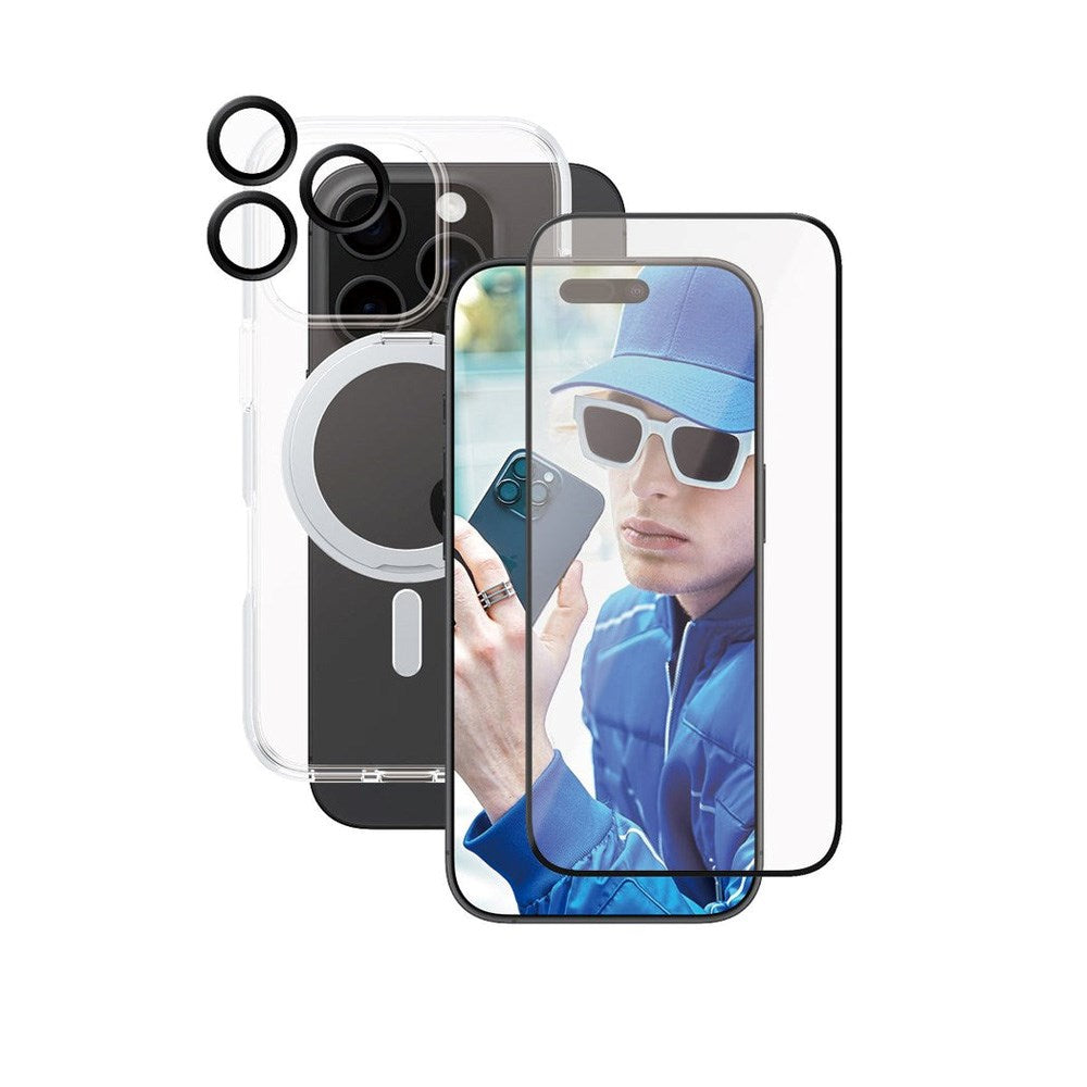 CARE by PanzerGlass iPhone 16 Pro 3-i-1 Ceramic Bundle - Gjennomsiktig