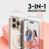 CARE By PanzerGlass iPhone 16 Pro Max 3-i-1 FLAGSHIP MagSafe Bundle - Skjermbeskyttelse (UWF) / Deksel / Kamerabeskyttelse - Gjennomsiktig / Hvit