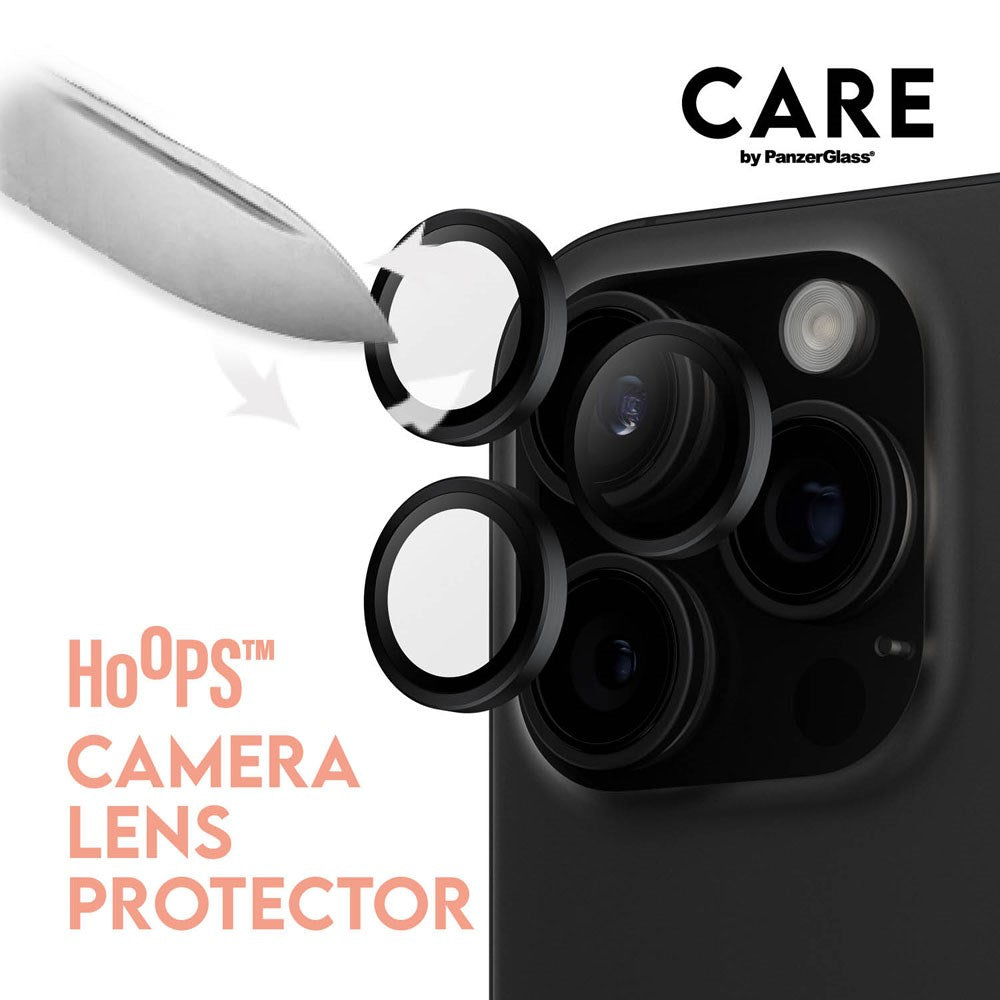 CARE By PanzerGlass iPhone 16 Pro Max 3-i-1 FLAGSHIP MagSafe Bundle - Privacy Skjermbeskyttelse (UWF) / Deksel / Kamerabeskyttelse - Gjennomsiktig / Svart