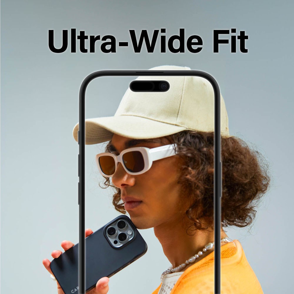 CARE By PanzerGlass iPhone 16 Pro 3-i-1 FASHION Bundle - Skjermbeskyttelse (UWF) / Deksel / Kamerabeskyttelse - Gjennomsiktig / Svart